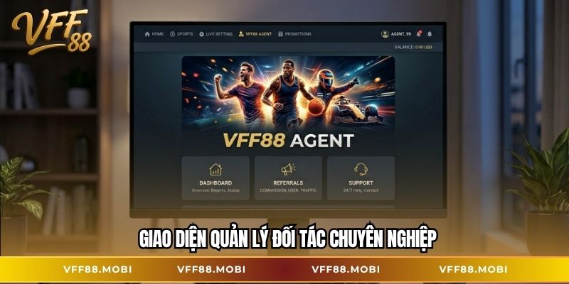 Giao diện quản lý đối tác chuyên nghiệp